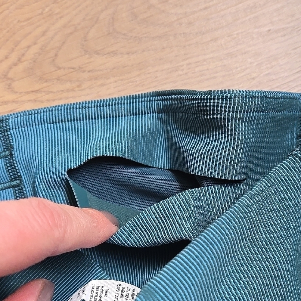 NWOT Lululemon Base Pace High-Rise Leggings 25” Two-Tone Ribbed Blue Green sz4 - Picture 6 of 9